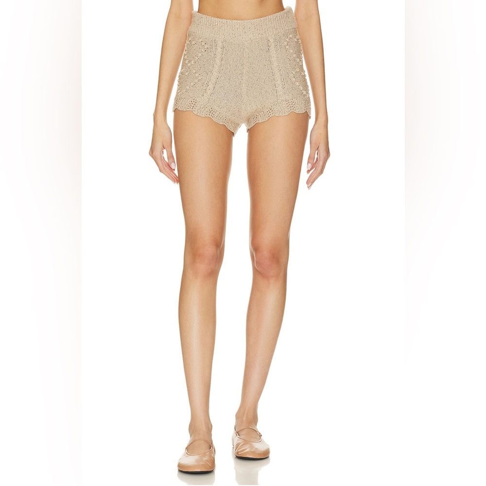 LOVESHACKFANVY - VESTA Kint Shorts in Oat Sparkle ✨ 🆕